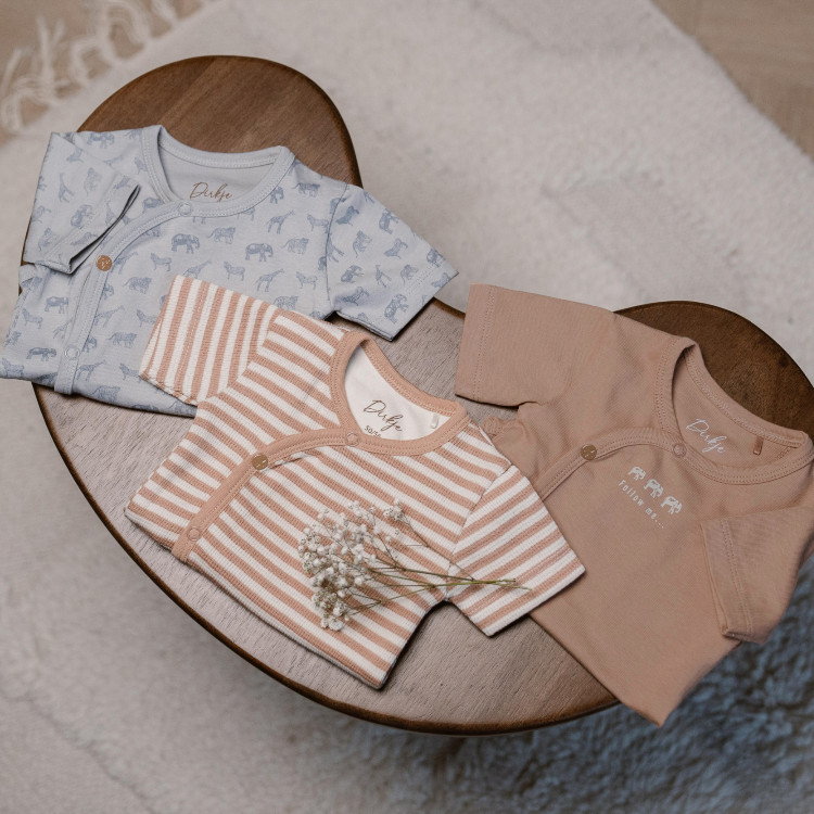 Dirkje Jungen Body 3er-Pack  braun blau